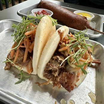Barrel Brothers Brewing - Pork Bao & Corn Dog - Breweries Near Me - Windsor, California