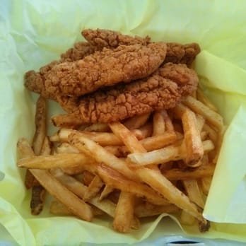 Giant Burger - Chicken tenders with fries ($4.95) - Very Good. - Burgers Near Me - Arnold, California Giant Burger - Chicken tenders with fries ($4.95) - Very Good. - Burgers Near Me - Arnold, California
