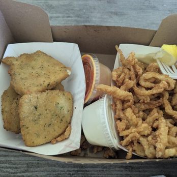Monahan’s Clam shack - Mozz and fried clam strips - Seafood Near Me - Charlestown, Rhode Island Monahan’s Clam shack - Mozz and fried clam strips - Seafood Near Me - Charlestown, Rhode Island
