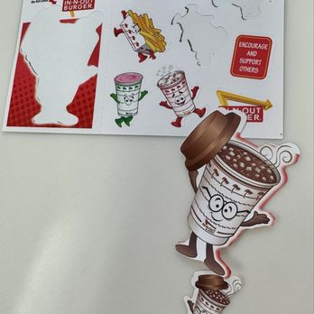 In-N-Out Burger - Defective stickers that didn't stick - Fast Food Near Me - San Pedro, California