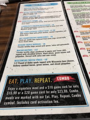 Menu photo 2 District Eat And Play Oviedo, FL