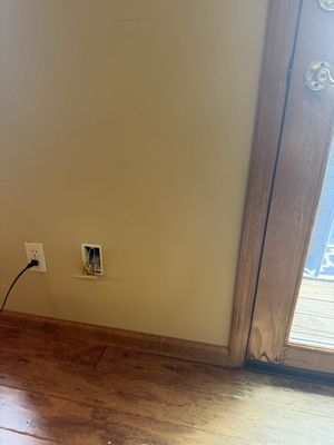 Custom entertainment cabinet - Doggy Door (wall insulation) Custom entertainment cabinet - Doggy Door (wall insulation)