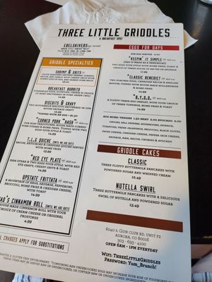 Menu photo 3 Three Little Griddles Aurora, CO