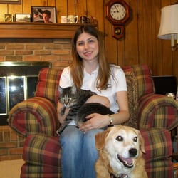 Catie Cares 4 Pets - Catie Hatcher with Patches and Missy "Monster" Cat