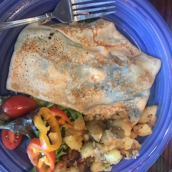 Pleasant and Main - Crepe with spinach and cheese. Potatoes and salad. - Cafes Near Me - Housatonic, Massachusetts Pleasant and Main - Crepe with spinach and cheese. Potatoes and salad. - Cafes Near Me - Housatonic, Massachusetts