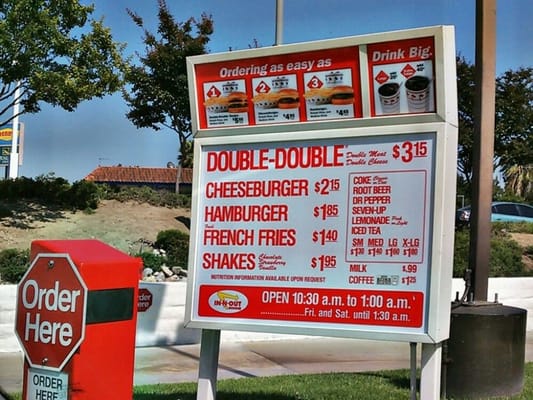Menu photo 8 In-N-Out Burger Ontario, CA Menu photo 8 In-N-Out Burger Ontario, CA
