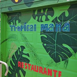 Exterior outside entrance of Tropical Maná - Outside wall mural - Lawton, Oklahoma Exterior outside entrance of Tropical Maná - Outside wall mural - Lawton, Oklahoma