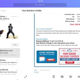 a screenshot of domino's pizza