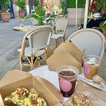 Coffee and Plants - JustEgg & Coconut Bacon Sandwich Zion's Cold Brew Almond Butter Cherry Muffin (V) Vanilla Latte - Coffee & Tea Near Me - Pasadena, California
