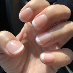 Gel French manicure by Lilly. She didn't have much to work with from my nails being that they were all broken so she did a great job!
