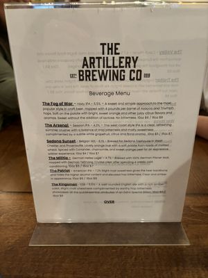Menu photo 1 Artillery Brewing West Chester, PA