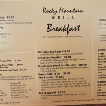 Rocky Mountain Grill - Breakfast menu - Breakfast & Brunch Near Me - Edmond, Oklahoma Rocky Mountain Grill - Breakfast menu - Breakfast & Brunch Near Me - Edmond, Oklahoma