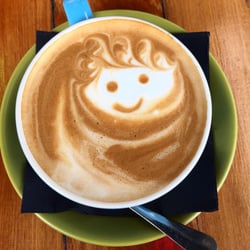 Canvas - A happy coffee