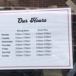 Coney's - Hours as of April 2023