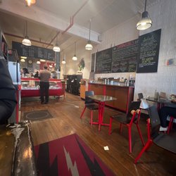 White Electric Coffee - Such a fun little shop! Staff is so friendly! A must come for coffee if you're in providence ! The speciality drink menu won't disappoint!!