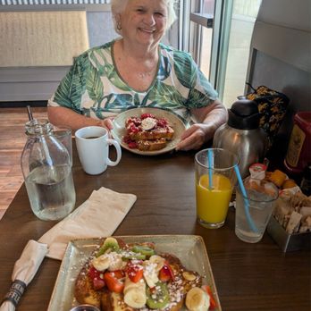 First Watch - My friend has the fresh fruit waffle - Breakfast & Brunch Near Me - Davenport, Florida