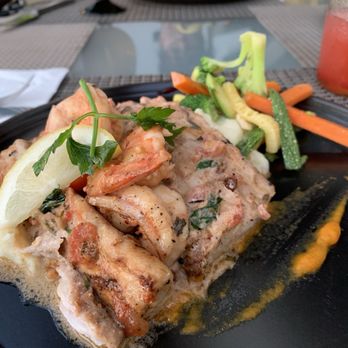 Mismaloya Grill - Shrimp and Mahi Mahi Paul this dish was very very delicious ! Large  portions. - Salad Near Me - Puerto Vallarta, JAL