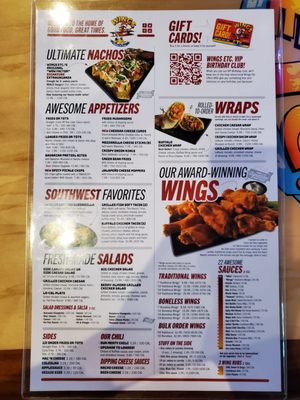Menu photo 5 Wings Etc Gaffney, SC Menu photo 5 Wings Etc Gaffney, SC
