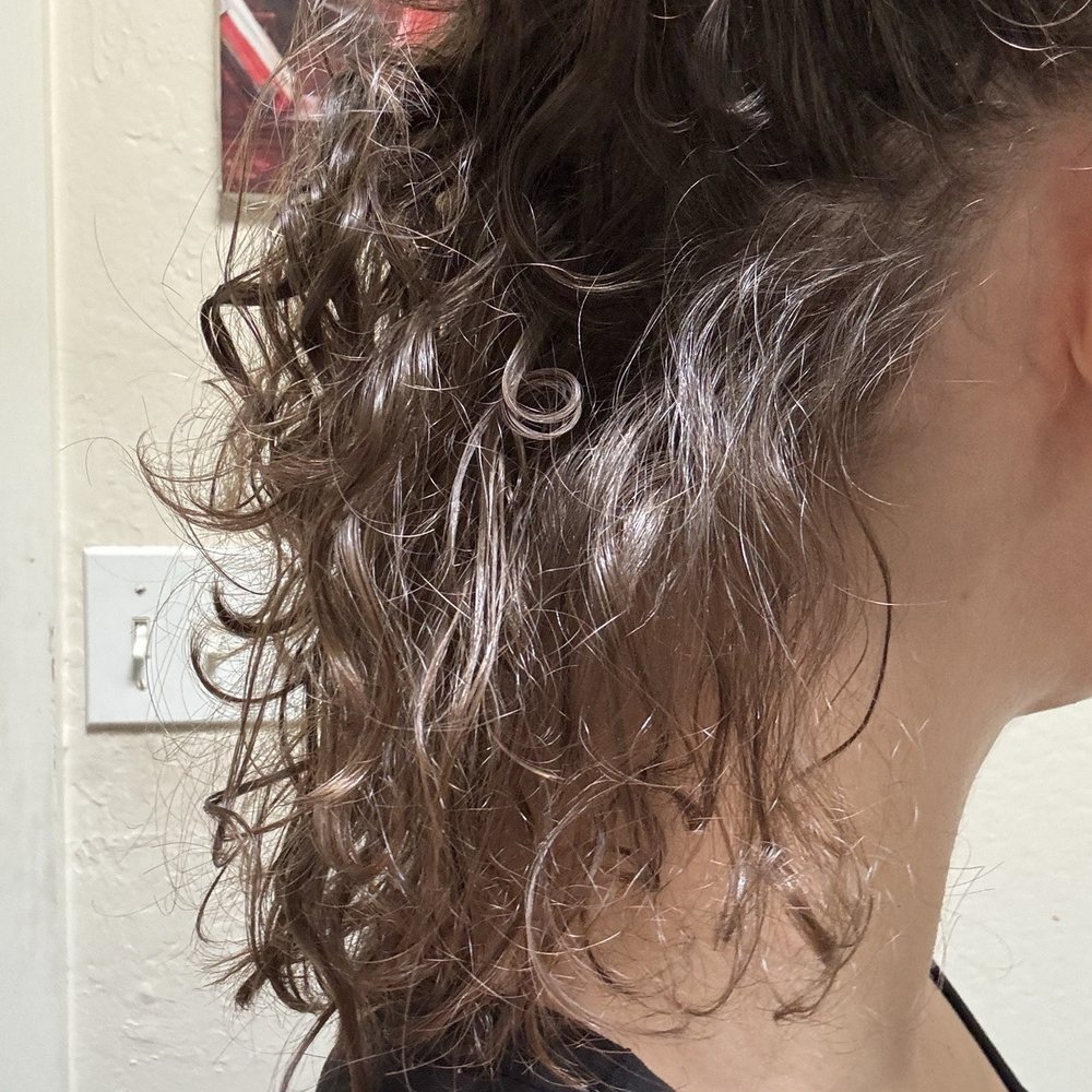 The Color Lounge - Air dried. Bottom layer is relaxed and frizz free. Middle layer wavy, kinky, and frizzy. Nothing is unison. - Hair Salons Near Me - Fairfax, California The Color Lounge - Air dried. Bottom layer is relaxed and frizz free. Middle layer wavy, kinky, and frizzy. Nothing is unison. - Hair Salons Near Me - Fairfax, California