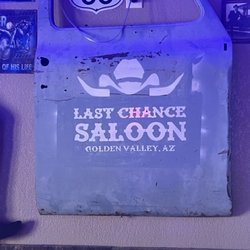 Last Chance Saloon - Inside sign