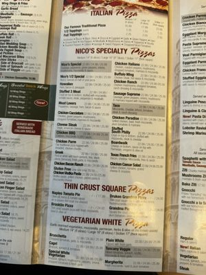 Menu photo 1 Nico's Pizza Worcester Worcester, PA Menu photo 1 Nico's Pizza Worcester Worcester, PA