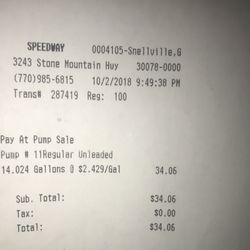 Speedway - Discount with the rewards card
