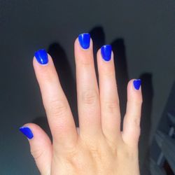 Long Nail - My natural nails were much longer than this before the technician got to them.