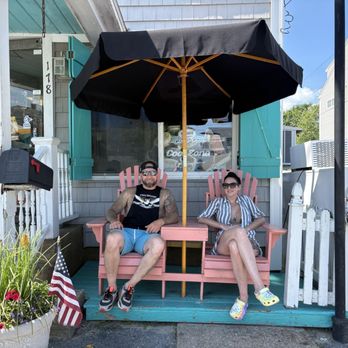 Sheila's General Store - The sitting area out front - Convenience Stores Near Me - Old Orchard Beach, Maine