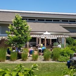 Door County Library - Sister Bay - Gardens around the library where musical performances and other events happen.