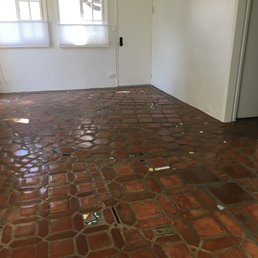 Our vintage Saltillo tiles now look new again! Wonderful work by Jose and J J Marble Restoration. Our vintage Saltillo tiles now look new again! Wonderful work by Jose and J J Marble Restoration.