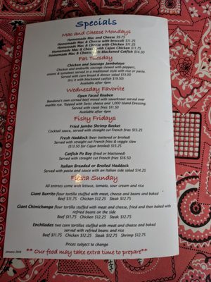 Menu photo 2 Bandana's Bar and Grill Youngstown, NY Menu photo 2 Bandana's Bar and Grill Youngstown, NY