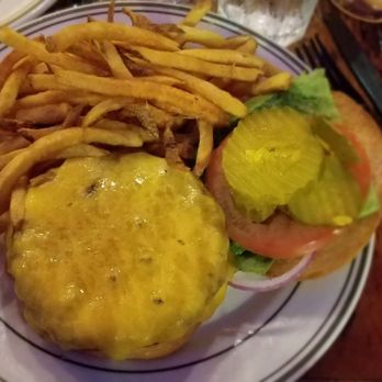 Edward's - Pat LaFrieda Burger with cheddar cheese and fries - New American Near Me - New York, New York Edward's - Pat LaFrieda Burger with cheddar cheese and fries - New American Near Me - New York, New York