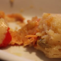 Las Brisas De El Salvador - inside of the chicken tamale