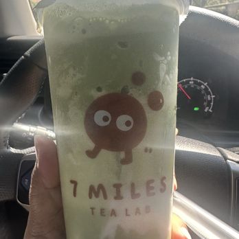 7 Miles Tea Lab - TOKYO MATCHA FRAPPE - my favorite was the red bean in this! - Bubble Tea Near Me - Artesia, California