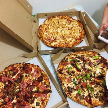 Pizza Hut - three different pizzas in boxes - Pizza Near Me - Montreal, Quebec Pizza Hut - three different pizzas in boxes - Pizza Near Me - Montreal, Quebec