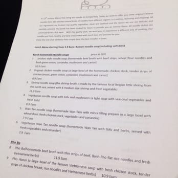 Marco Polo - The menu page 1 - Noodles Near Me - Bruges, VWV