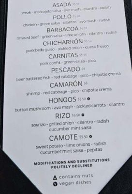 Menu photo 3 Kalaveras Rancho Cucamonga, CA