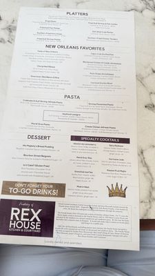 Menu photo 3 Rex House Kitchen & Courtyard New Orleans, LA