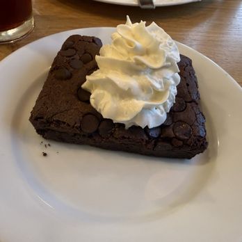 Aleko's Village Cafe - Their Chocolate Brownie served warm with whipped cream and even had chocolate chips on top. Yum! - Greek Near Me - Middletown, Maryland