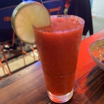 Blue Goose Cantina - Original frozen strawberry margarita - Mexican Near Me - North Richland Hills, Texas Blue Goose Cantina - Original frozen strawberry margarita - Mexican Near Me - North Richland Hills, Texas