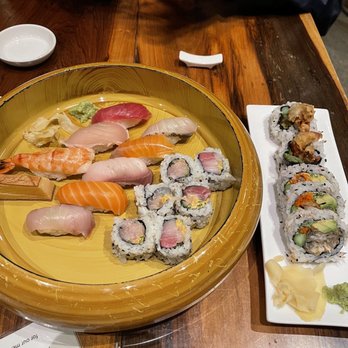 Morimoto Napa - Small sushi combo and Soft Shell Crab Roll - Japanese Near Me - Napa, California