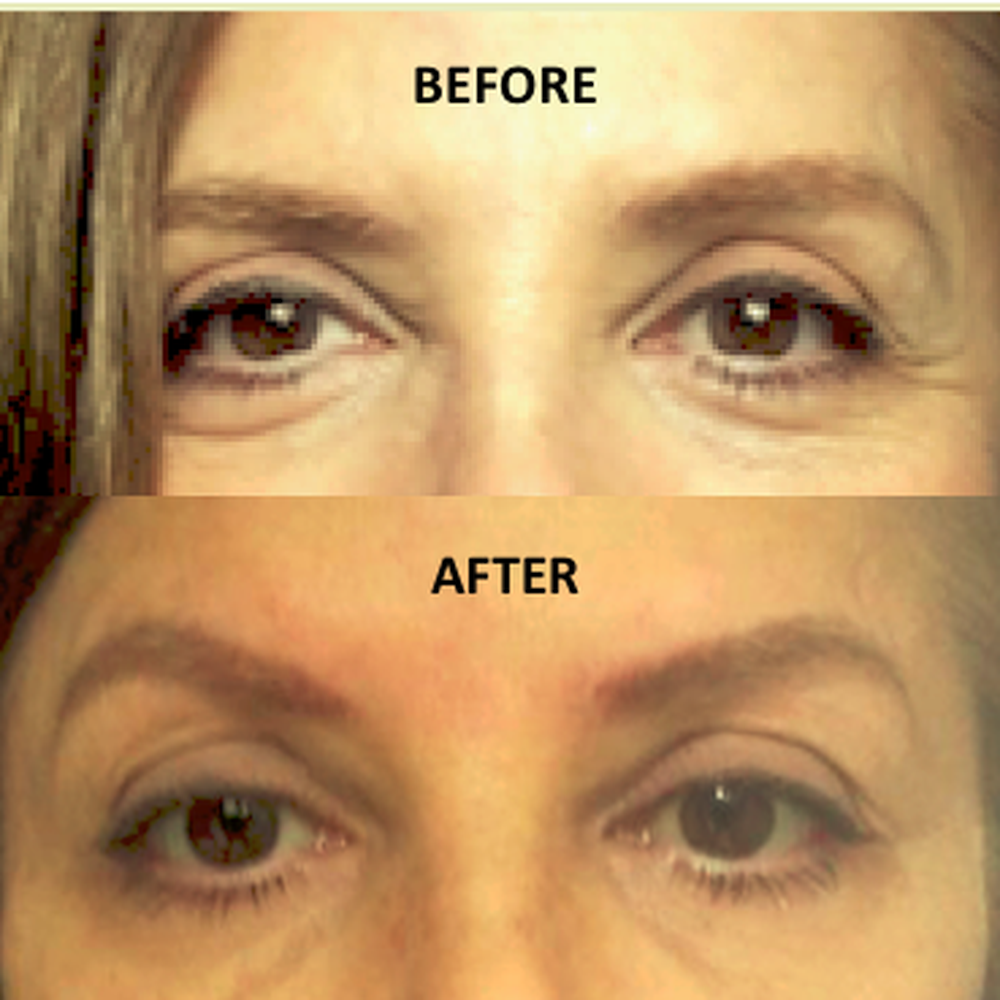 Luxury Lashes - I hate high arched brows, it's not me. I asked Sergei to increase the front of the brows with strokes but he actually leveled them down. - Eyelash Service Near Me - North Bethesda, Maryland