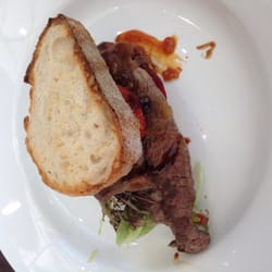 Jamaica Blue - Steak Sandwich. Without chips? Crazy! Small serve but tasted ok. Again a little pricey for the size.