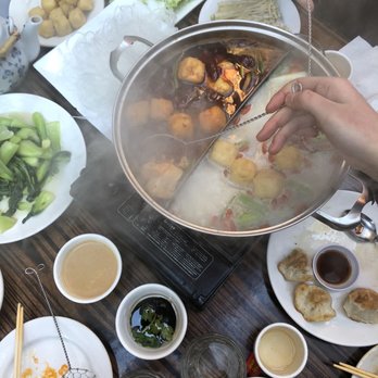 Famous Sichuan - Vegetable broth and spicy broth hot pot! - Szechuan Near Me - New York, New York