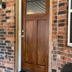 Doors Plus - Maxcraft craftsman style stained and installed by Doors Plus OKC