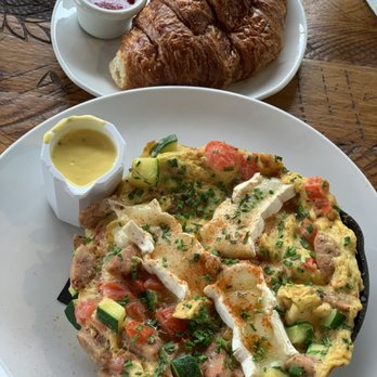 La Provence - Isaiah's French Skillet (~$16) served with croissant - Bakeries Near Me - Vancouver, Washington La Provence - Isaiah's French Skillet (~$16) served with croissant - Bakeries Near Me - Vancouver, Washington
