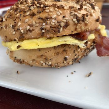 The Market Cafe - Everything bagel with bacon egg & cheese - Breakfast & Brunch Near Me - Topton, Pennsylvania The Market Cafe - Everything bagel with bacon egg & cheese - Breakfast & Brunch Near Me - Topton, Pennsylvania