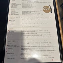 The Refuge - Menu