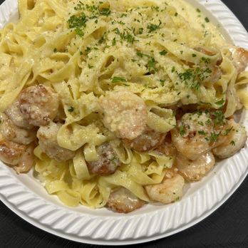 Seafood City - Shrimp pasta with Alfredo sauce - Seafood Near Me - Bronx, New York