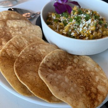 Dosalas - MEXICAN STREET CORN roasted kernels, chipotle crema, cotija, peruvian spice tostadas - Latin American Near Me - Vancouver, Washington Dosalas - MEXICAN STREET CORN roasted kernels, chipotle crema, cotija, peruvian spice tostadas - Latin American Near Me - Vancouver, Washington